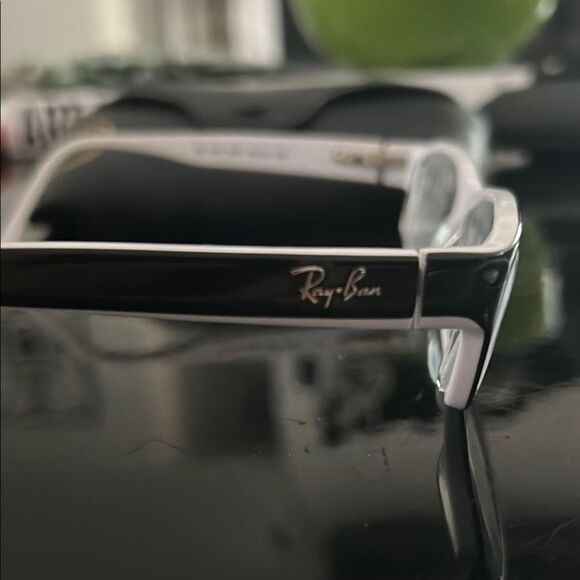 Ray-Ban Optics Unisex Polished Black White Eyeglasses - Picture 3 of 8